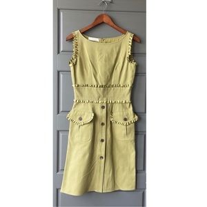 Valentino ruffled sleeveless midi dress size 6